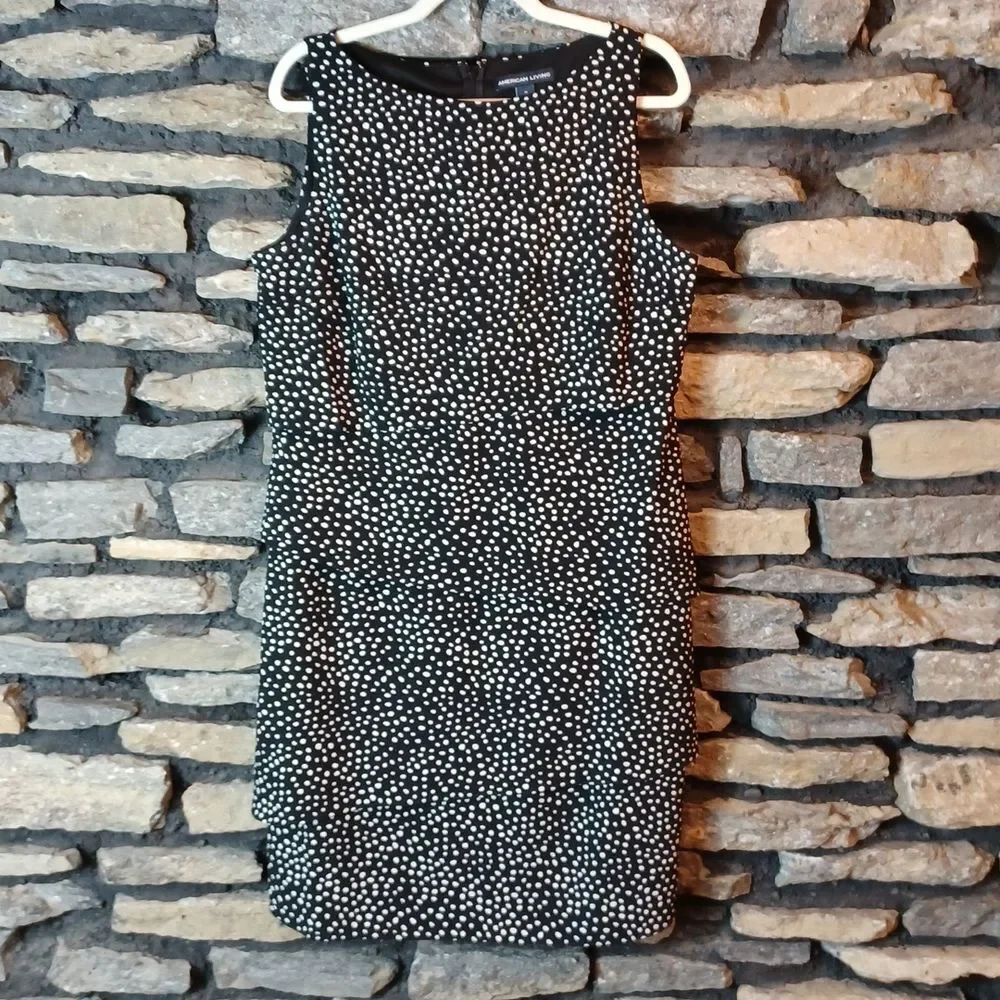 American Living sleeveless black  and white dress sz 14